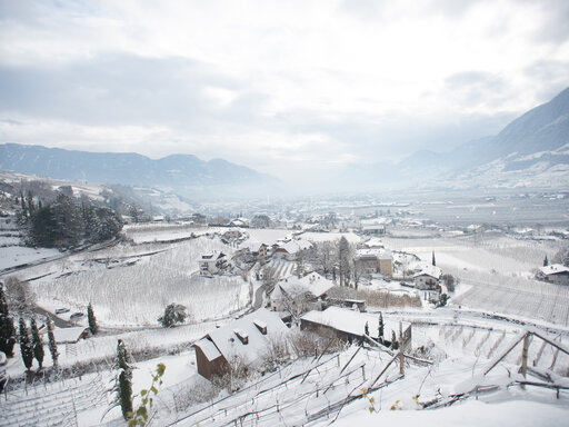Winterliche Aussicht in Gratsch bei Meran