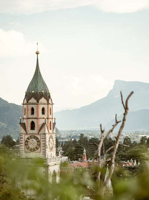 Historic landmark and impressive panorama in Merano